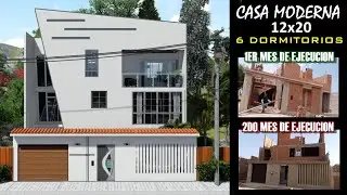 HERMOSA CASA 12X20 - TRES PISOS 6 DORMITORIOS (CASAS MODERNAS RT)