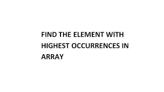 Find The Maximum Repeating Number