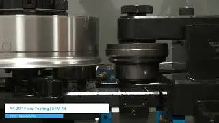 SFM-16 Machine  demonstrating the Flare Tooling using a 14 inch stainless steel tube