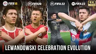 Lewandowski Celebration Evolution In FIFA | 18 - 23 | 4K 60FPS