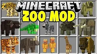 Minecraft ZOO MOD | CATCH WILD ANIMALS AND BUILD YOUR OWN MINECRAFT ZOO!!