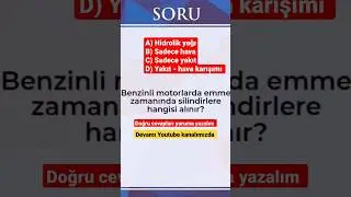 Benzinli motorlarda emme zamanında silindirlere hangisi alınır? 
