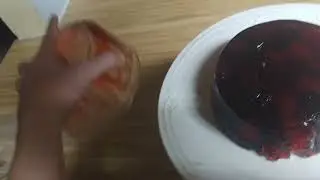 jello with raspberries & blueberries