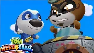 Talking Tom Hero Dash - Defeat The Raccoon Boss! Final Fight!