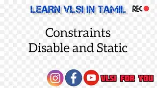 Constraints - Disable and Static Concept | SV#27 | VLSI in Tamil