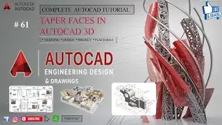 AUTOCAD TUTORIAL || Lecture - 61 Taper Face In Autocad 3D #autocad #autocad_hindi_tutorial