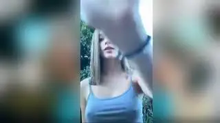 No bra teen Tiktok Challenge 😋