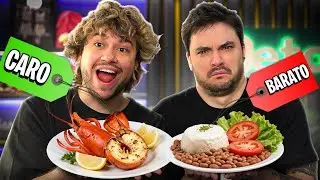 BRINO E FELIPE NETO PROVANDO COMIDAS BARATAS x CARAS!