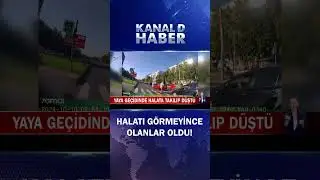 Yaya Geçidinde Halata Takılıp Düştü!