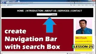 Create navigation Bar with search box in html-Lesson 25