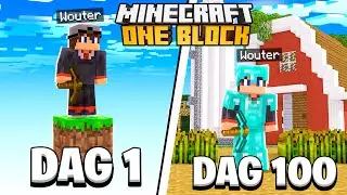 100 Dagen Overleven Op One Block Gaat Fout!😂😱