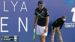 Adrian Andreev (Q, #564) vs. [4] Alex De Minaur ATP Antalya, Turkey (R16) 09.01.2021.