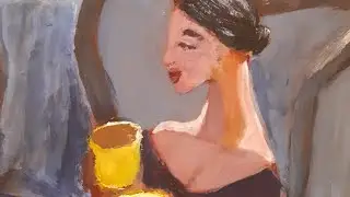 Пишу картину акрилом. Выходит чужая😊