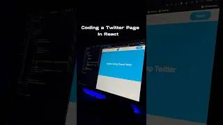 Coding Twitter Page in React #code #programming #coding #shorts #youtubeshorts