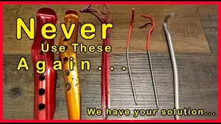 Using heavy duty tent stakes to penitrate hard ground wile setting up your tent. Problem Solved.