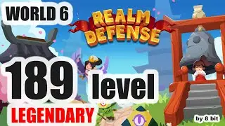 Realm Defense - World 6, level 189 Legendary Mode cleared, 3 stars