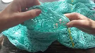 Кофточка крючком ч. 5 | Обвязка проймы рукава
