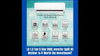 LG 1.5 Ton 5 Star DUAL Inverter Split AC Review: Is it Worth the Investment?