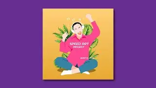 SPEED ART FLAT VECTOR ART | Adobe Illustrator