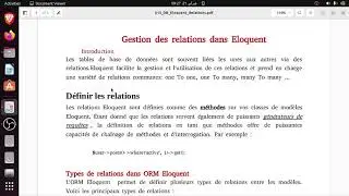Laravel9 V75 : Les relations & Eloquent (1)