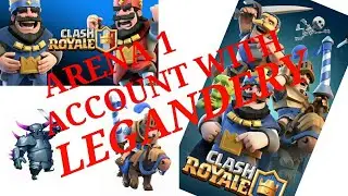 Amazing arena 1 clash royal account with legandery and new card rascals