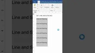 Setting Line and Paragraph Spacing microsoft word