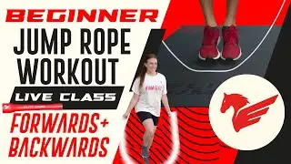 How to Jump Rope FORWARDS & BACKWARDS + WORKOUT [LIVE CLASS] for Beginners | Elite Jumps