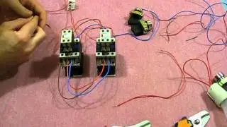 How to connect a magnetic starter, reversing circuit