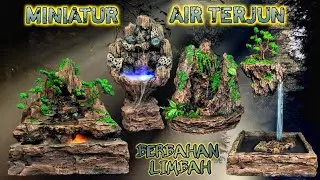4 INSPIRASI MEMBUAT AIR TERJUN MINI DARI BARANG BEKAS ‼️MAKING MINIATURE WATERFALL HOME DECORATION