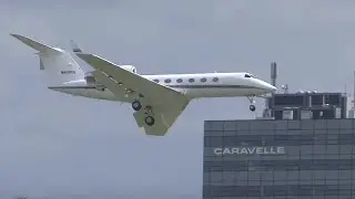 Gulfstream Low Swing Over on Final approach at Amsterdam Schiphol