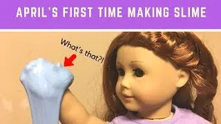 April's first time making slime!!! |  DIY fluffy slime