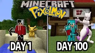 I Spent 100 Days In Minecraft Pixelmon...