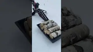 Перевозка дров на сноубайке #Snowbike #Сноубайк