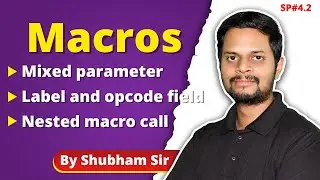 4.2 Macros with default values para. | Mixed parameter | Label and opcode field | Nested macro call