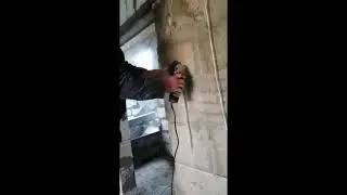 как проще всего штробить газобетон под проводку.