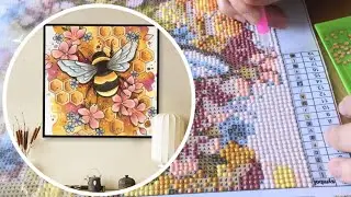 Diamond painting Time lapse (oddly satisfying)