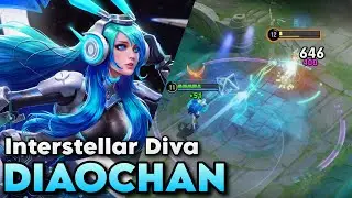 Diaochan New Epic Skin "Interstellar Diva" Epic Rank Gameplay | Honor of Kings