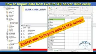 How to Import data from excel to SQL Server table