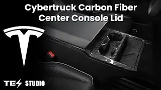 tesstudio Carbon Fiber Center Console Cover cybertruck Accessories