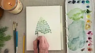 Paint a Cute and Simple Watercolor Christms Tree