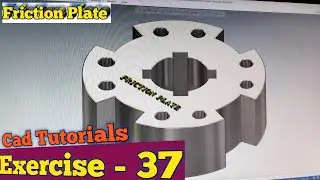 Exericise 37 FrictionPlate I Mastercam Cad Tutorials I Mastercam For Begginer I 