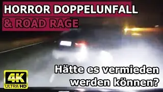 BRUTALER AUFFAHRUNFALL NACH AUTOBAHN-KOLLISION & ROAD RAGE BEIM EINSENDER - Dashcams in 4k