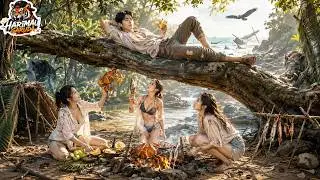 Pria terdampar selamatkan 3 dewi seksi. Jinakkan monster, jadi raja pulau. 3 dewi ingin anaknya!