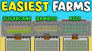 EASIEST Sugarcane, Bamboo, Kelp Farm In Minecraft Bedrock