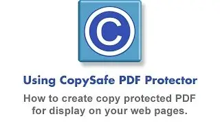 How to Copy Protect PDF Displayed On Web Pages