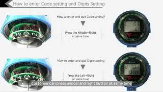 VFM60 series vortex flowmeter code setting by button