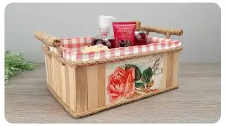 Gorgeous Cardboard Box Organizer and Wooden Sticks