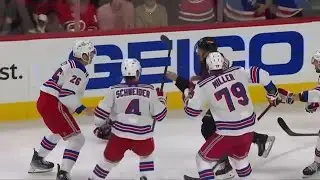 Carolina Hurricanes Vs New York Rangers Scrum
