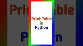 Print table in python 