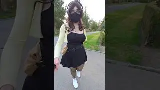 Sasha without bra | Crossdresser | Walk 11